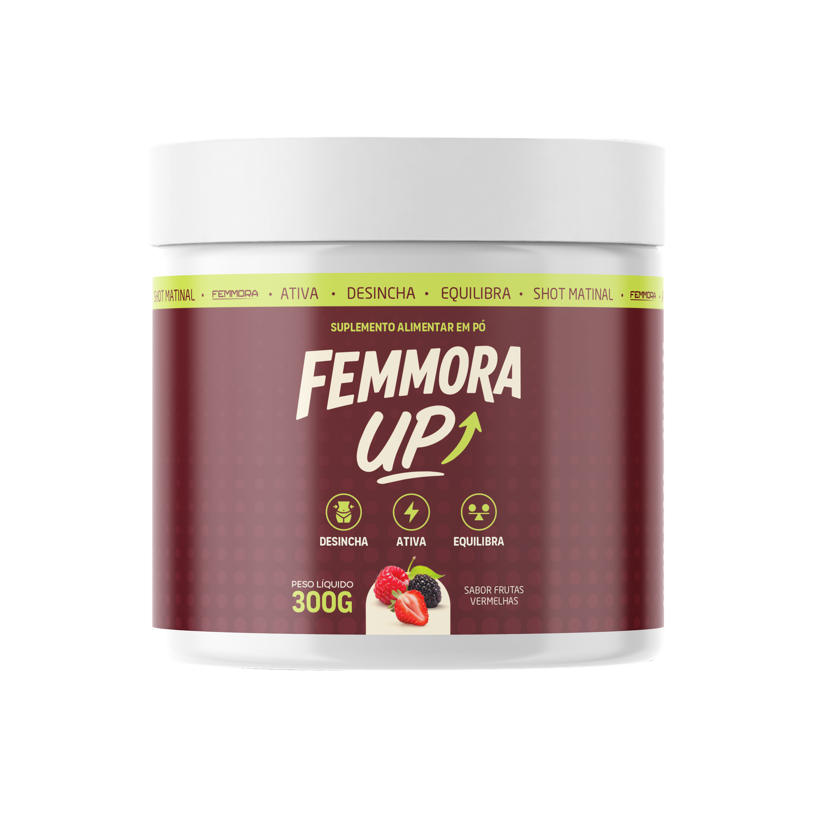 FEMMORA UP – Suplemento Alimentar em Pó Frutas Vermelhas